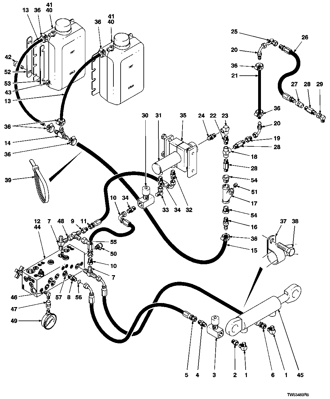 HYDRAULIC SYSTEM, TANK (TJ/JD APPLICATIONS)