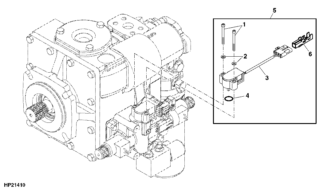Hydrostatic Drive Displacement Control Valve Position Sensor