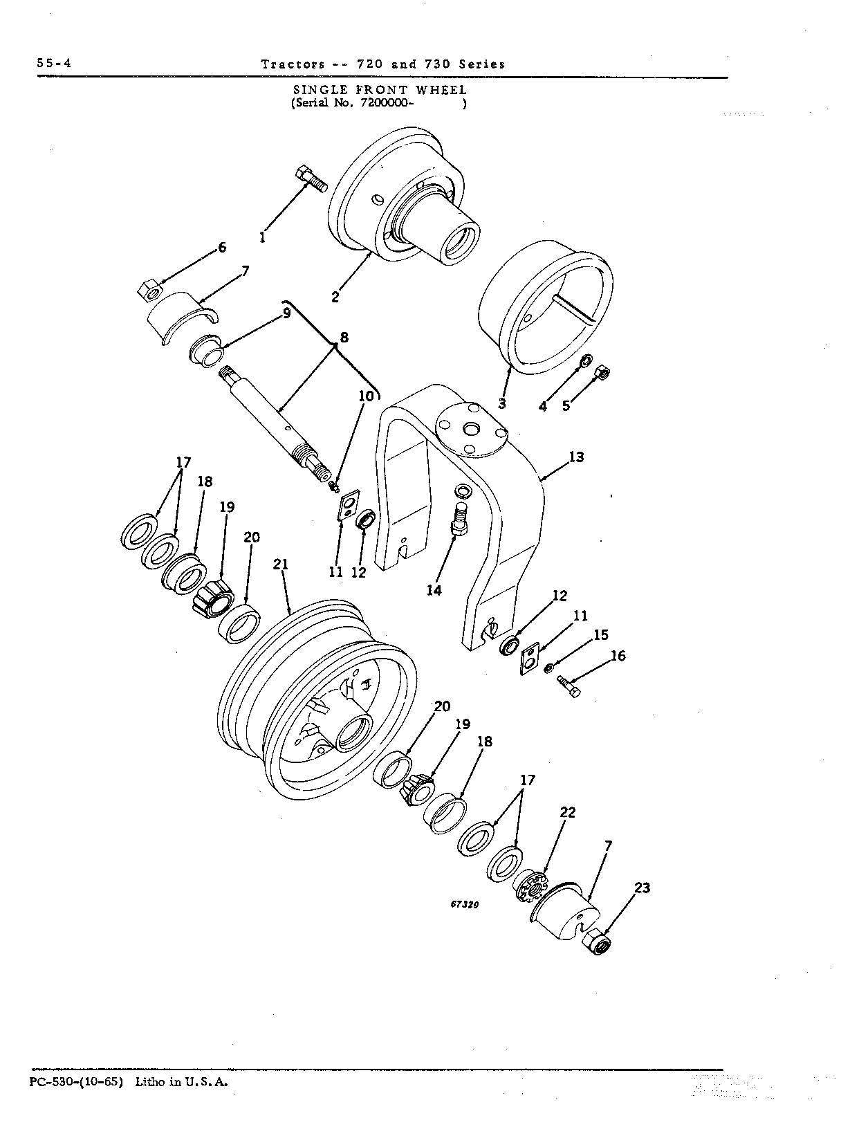 Single front wheel