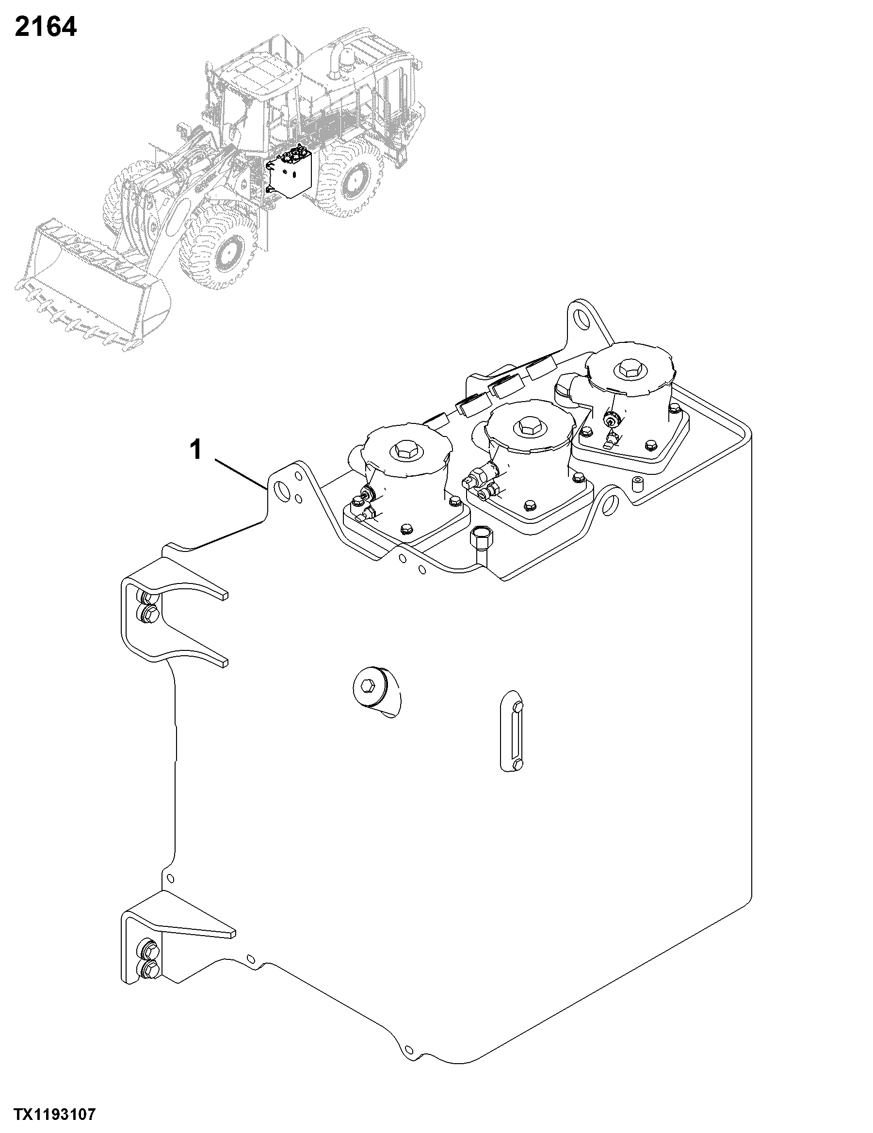 2164 Hydraulic Reservoir, Filter and Cooler