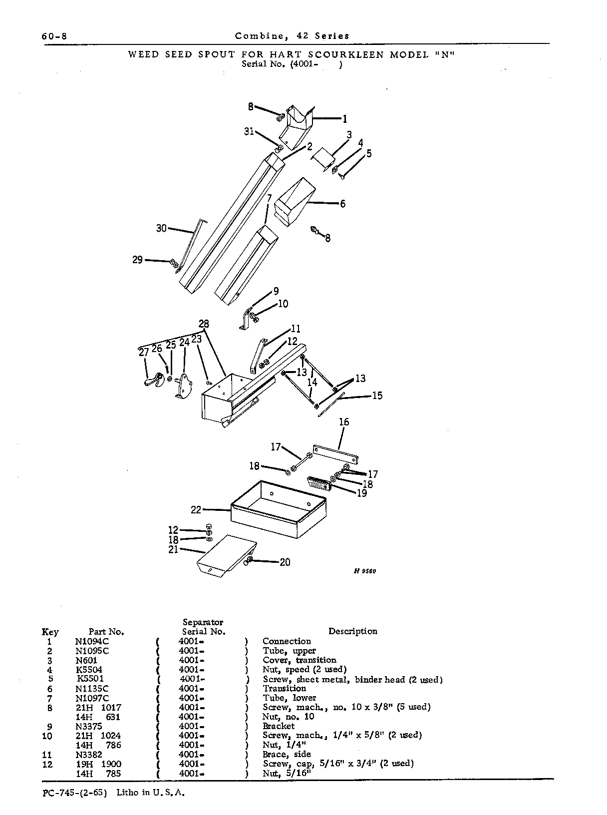 Discharge chute (Hart ScourKleen) (Continued)