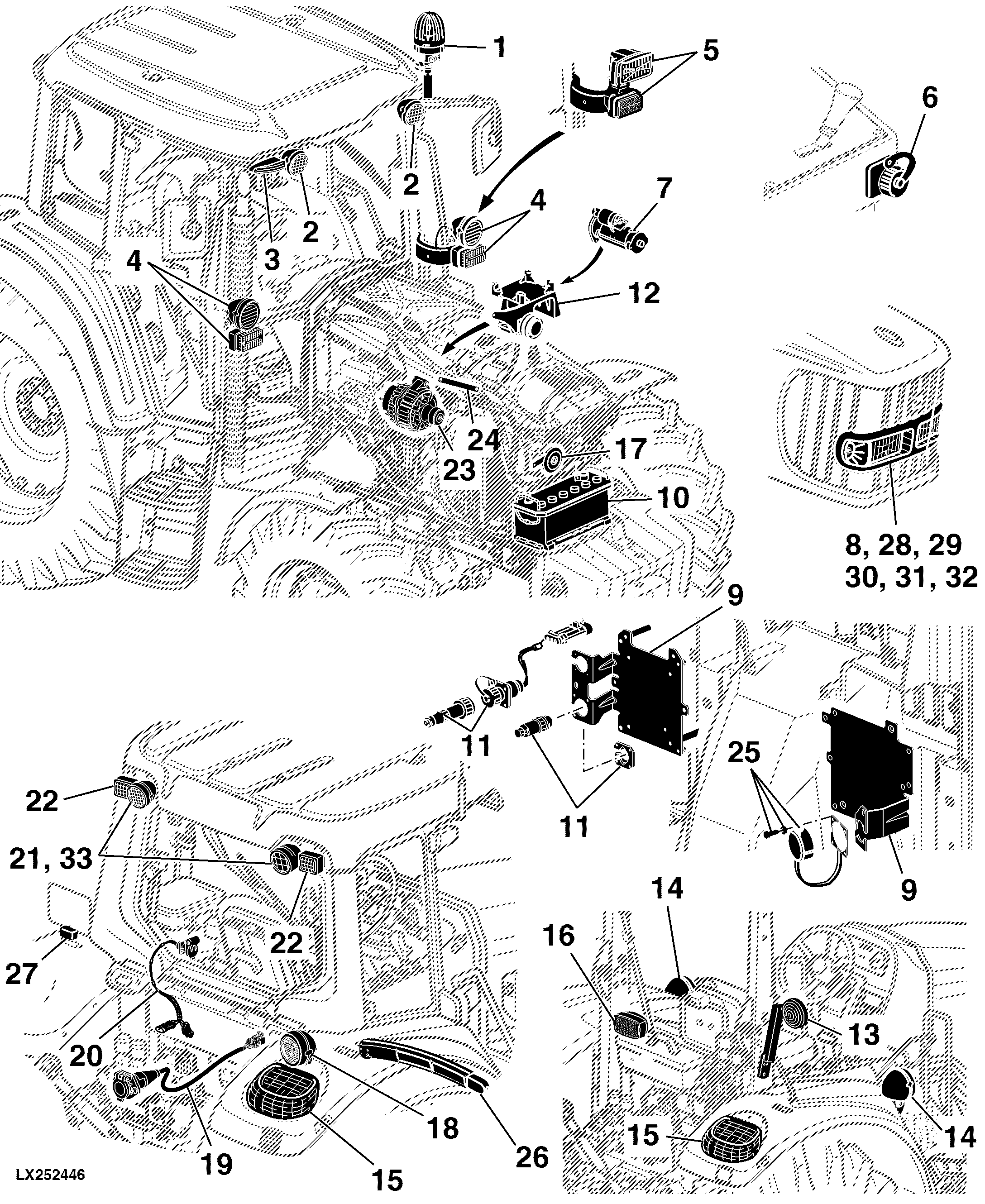 41 ELECTRICAL COMPONENTS / BASIC EQUIPMENT WITHOUT WIRING HARNESSES