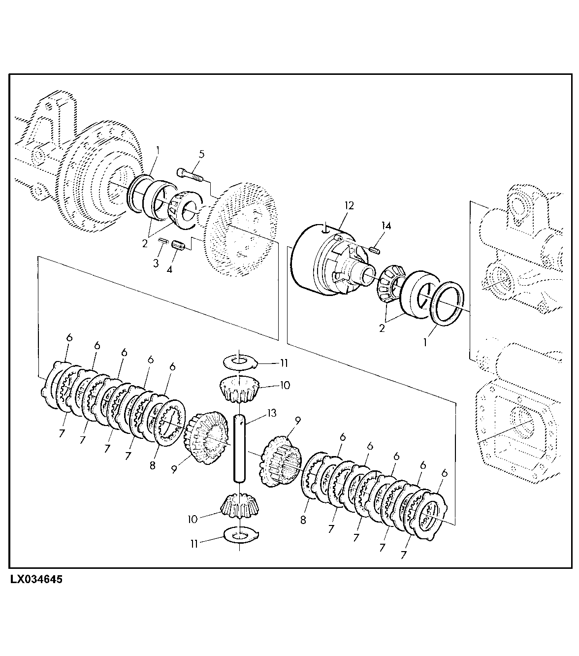 MFWD-AXLE, AS2035, WITH OR WITHOUT TLS, MULTIPLE DISK SELF-LOCK. DIFFERENTIAL