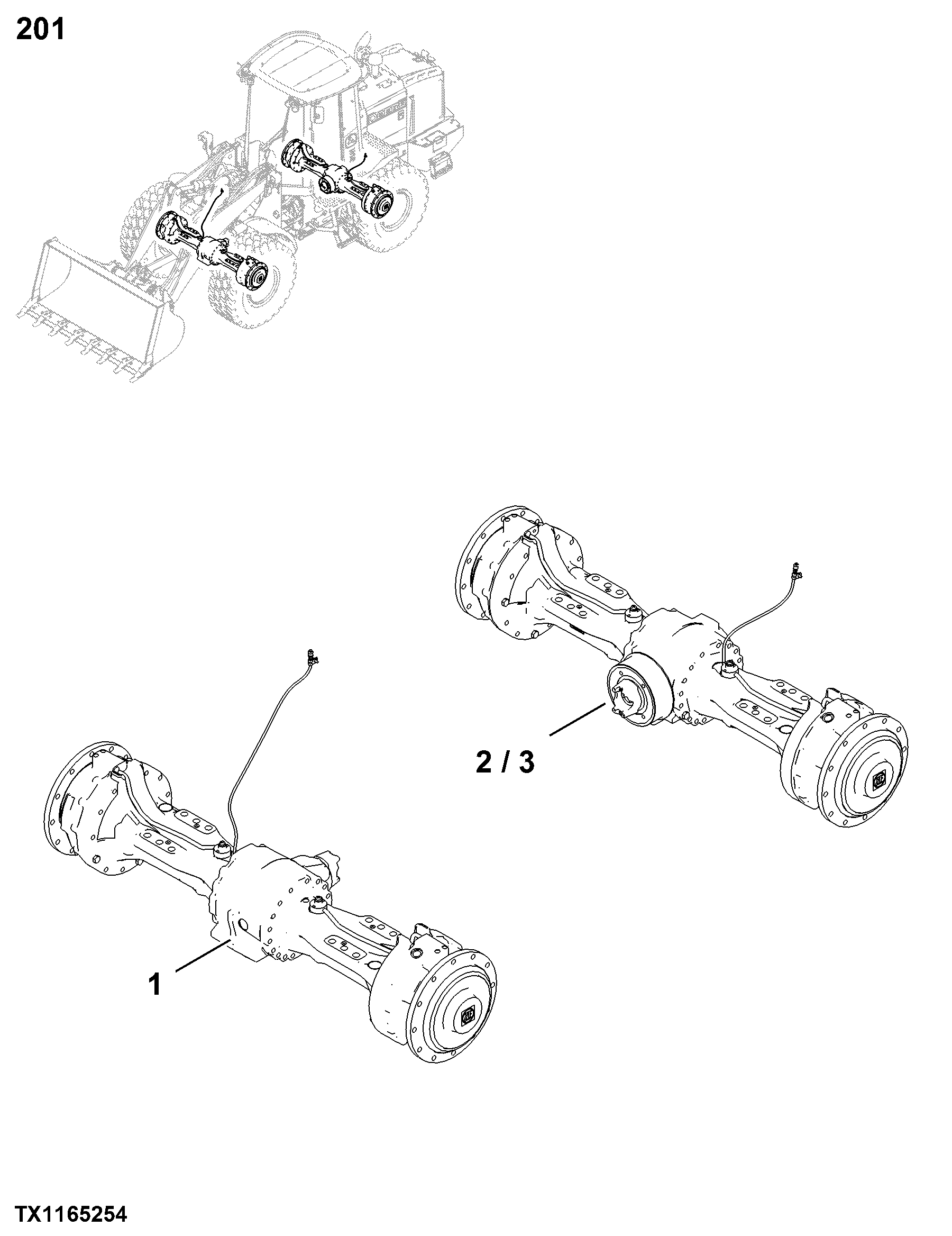 0201 Drive Axle Hsg & Support (Inc. Final Drives)