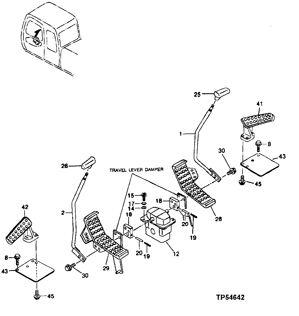Travel Pilot Control Valve, Levers and Pedals