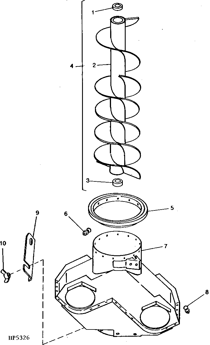 VERTICAL UNLOADING AUGER AND CHARGE HOUSING