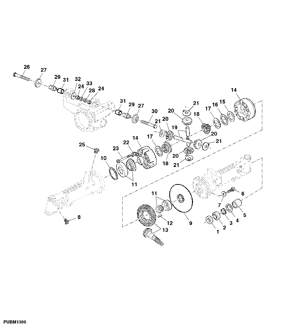 Multiple Disk Self-Locking Differential, MFWD-Axle