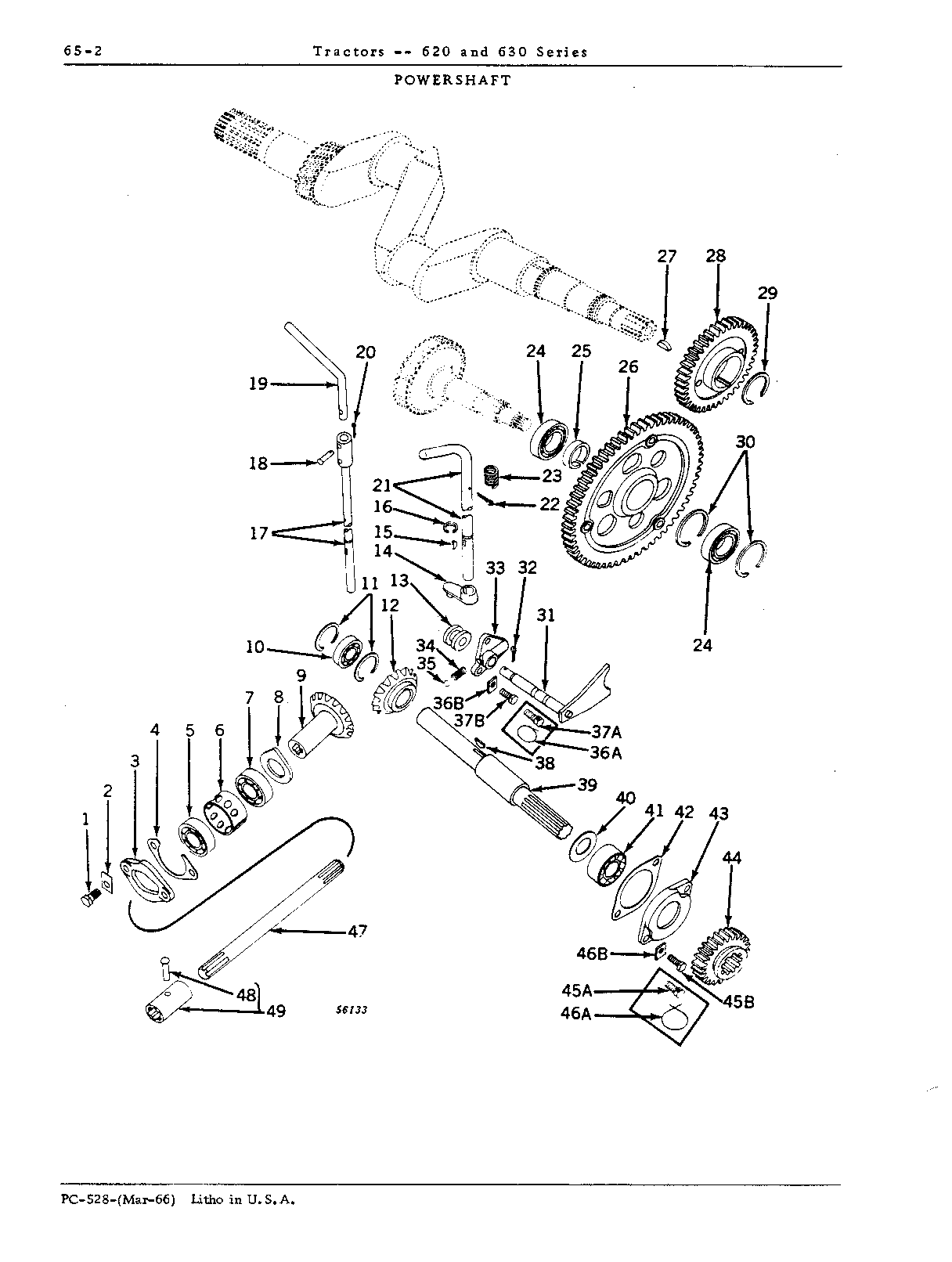 Gear, powershaft idler