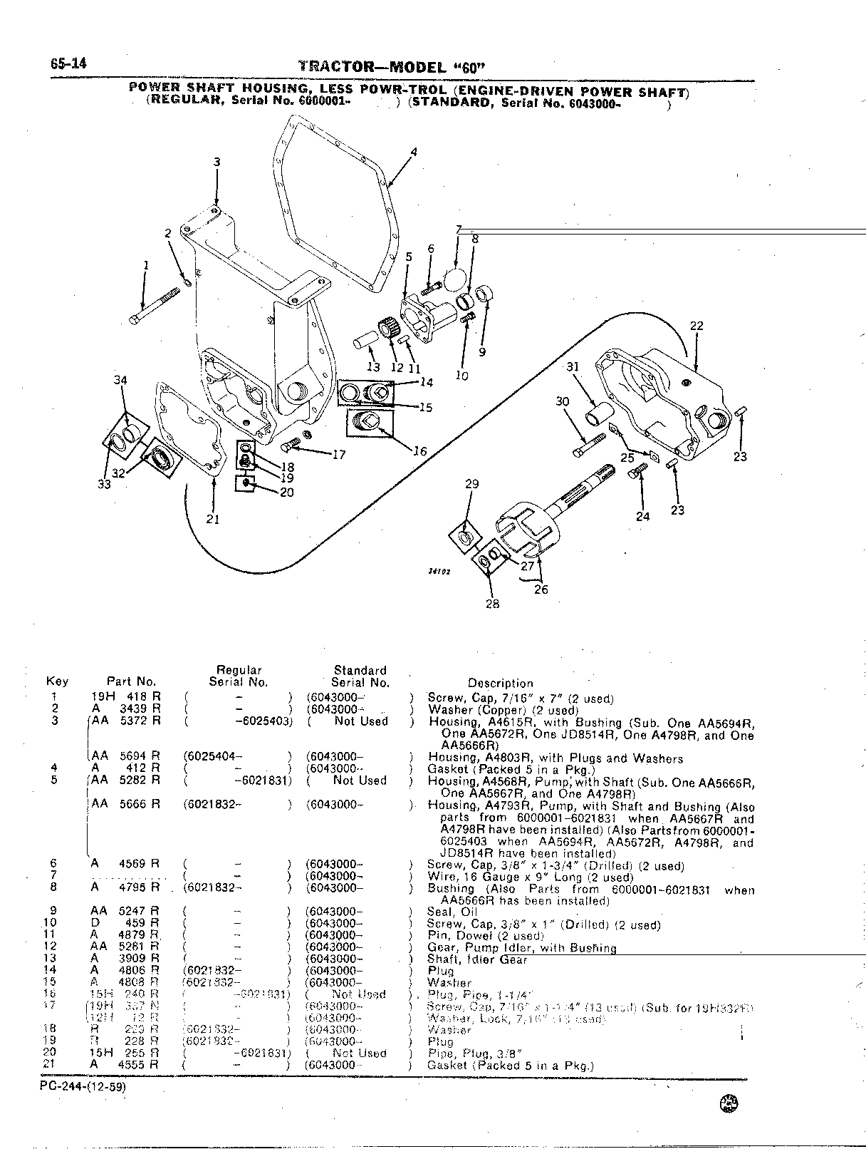 Section 65-Powershaft and Powershaft Clutch (Continued)