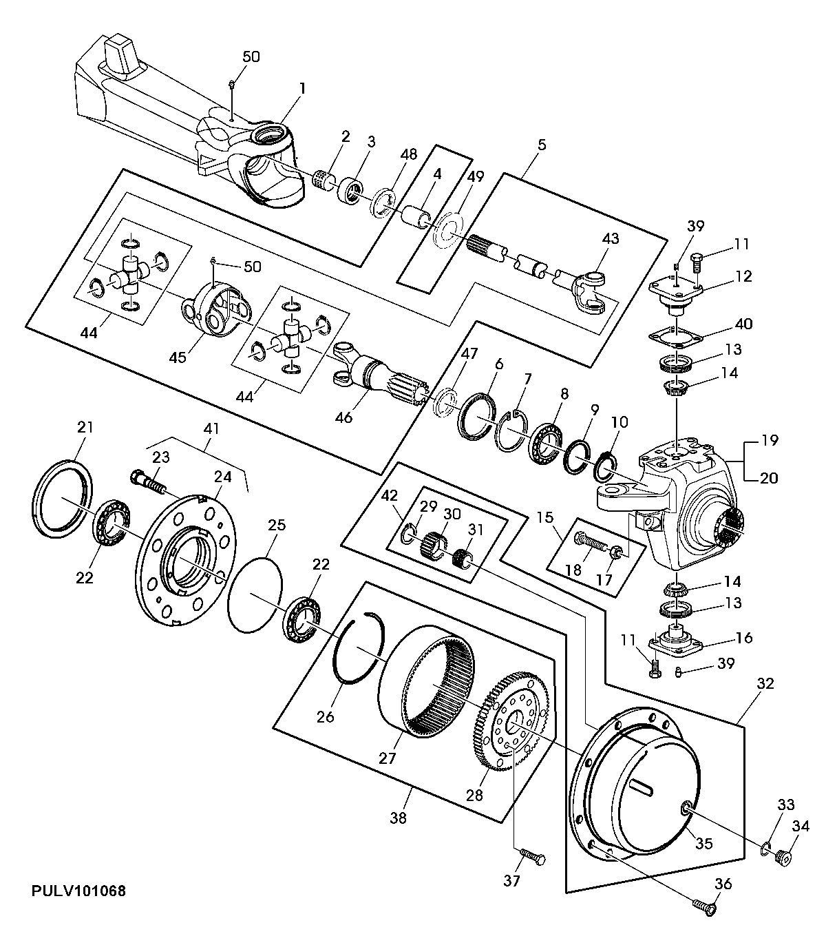 FINAL REDUCTION, WITH PADDY SEAL AXLE (MFWD)