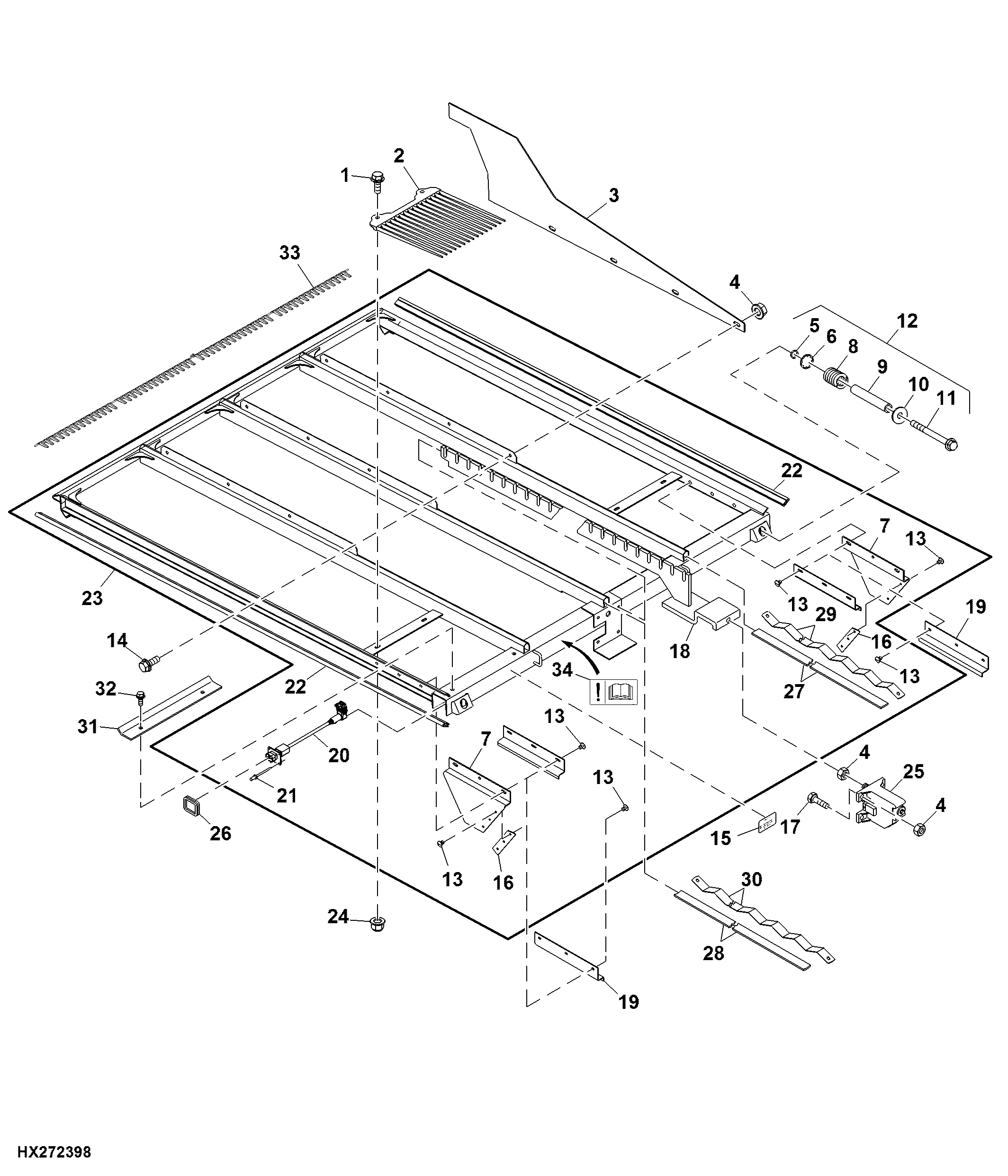 CHAFFER ELEMENT AND TOUCHSET AUTOMATIC COMBINE ADJUSTMENT