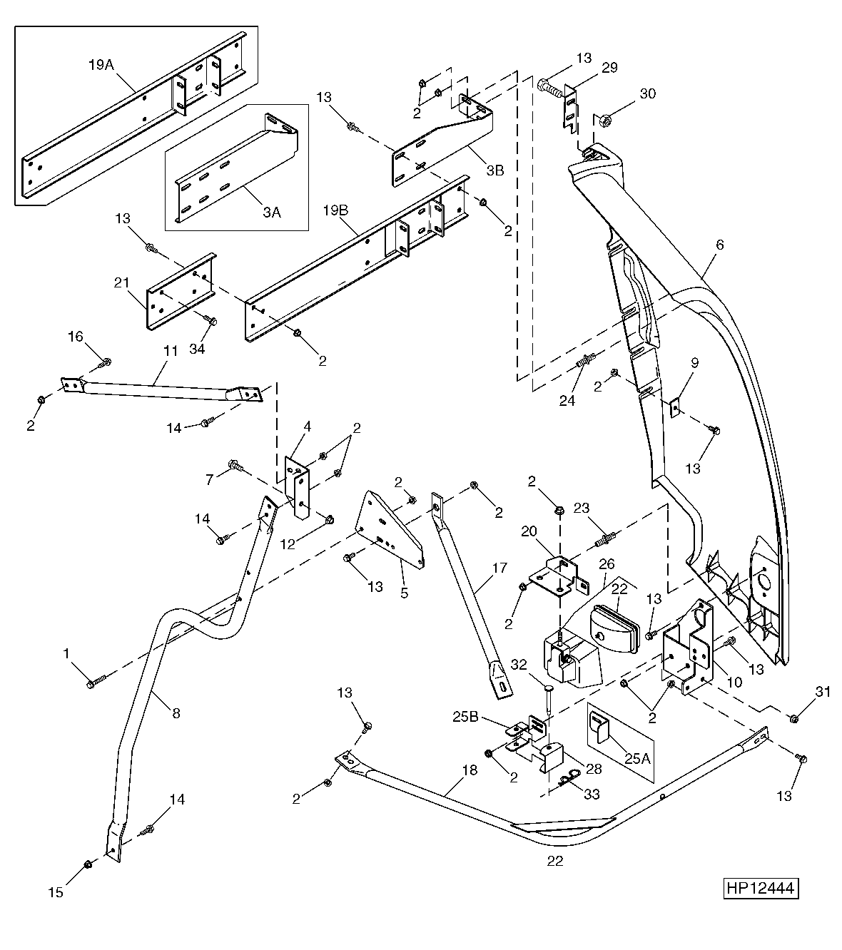 Left Rear Corner Panel and Rear Lamp Assembly ( - 700364)