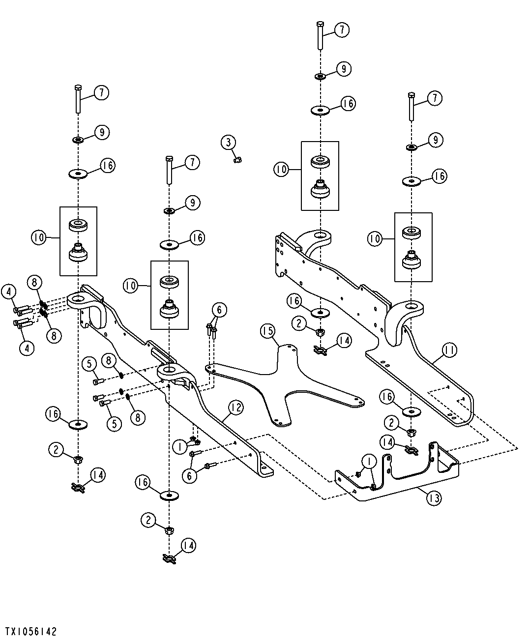 Power Train / Engine Cradle Mounting (Engine 6081HT006)
