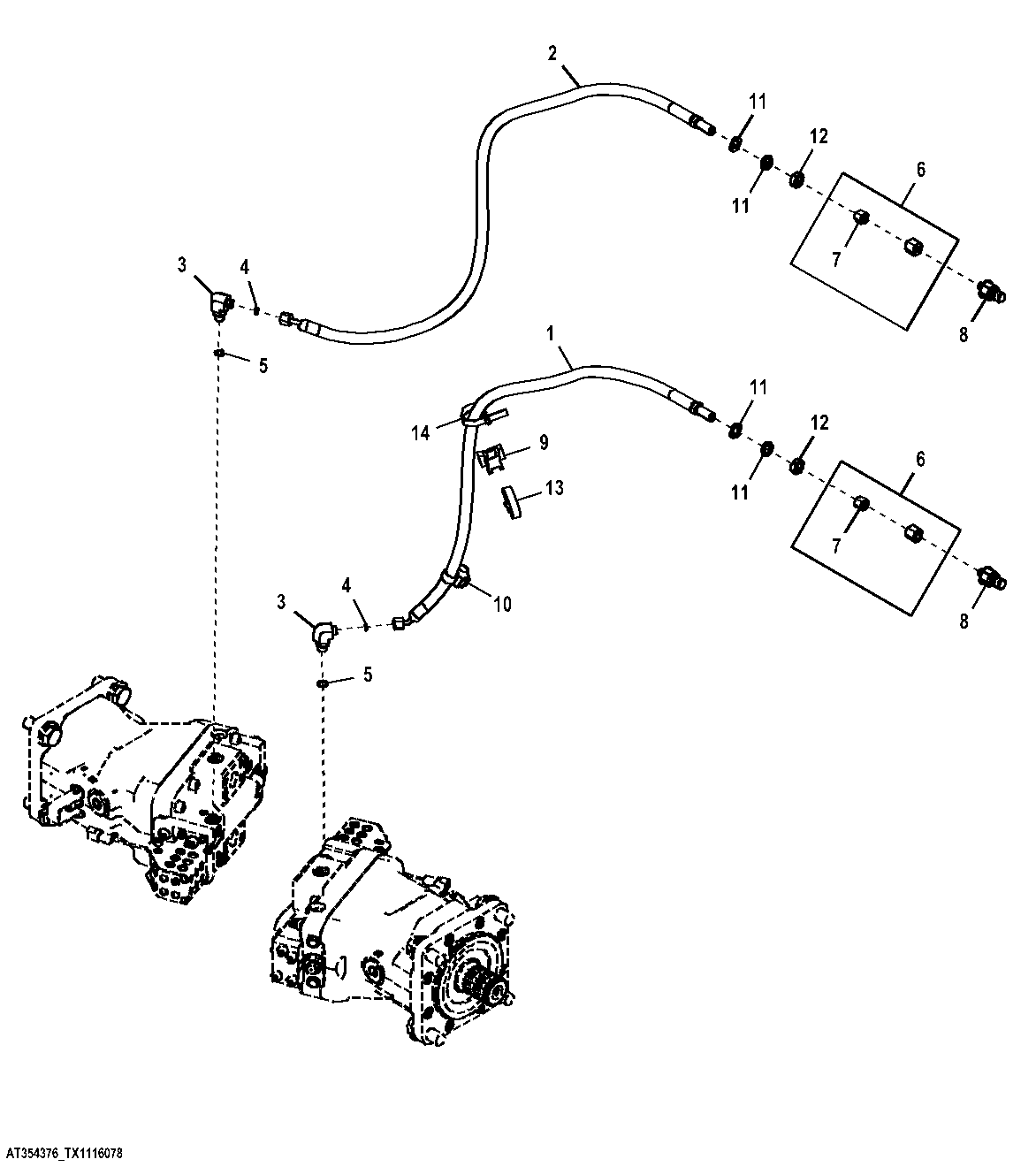 Transmission Hydrostatic Diagnostic Plumbing