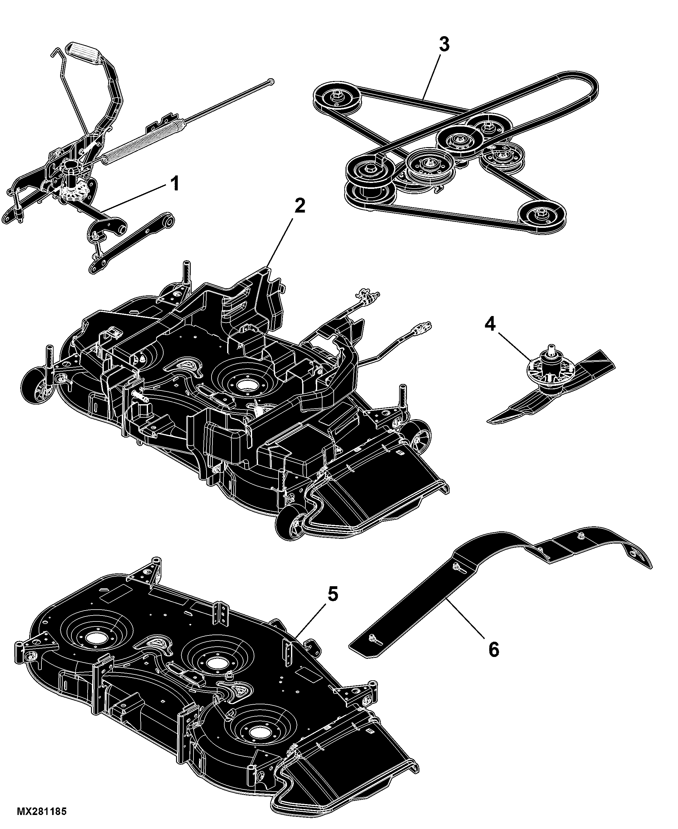 86 Mower Deck, 48A inch (Not for Canada and USA)