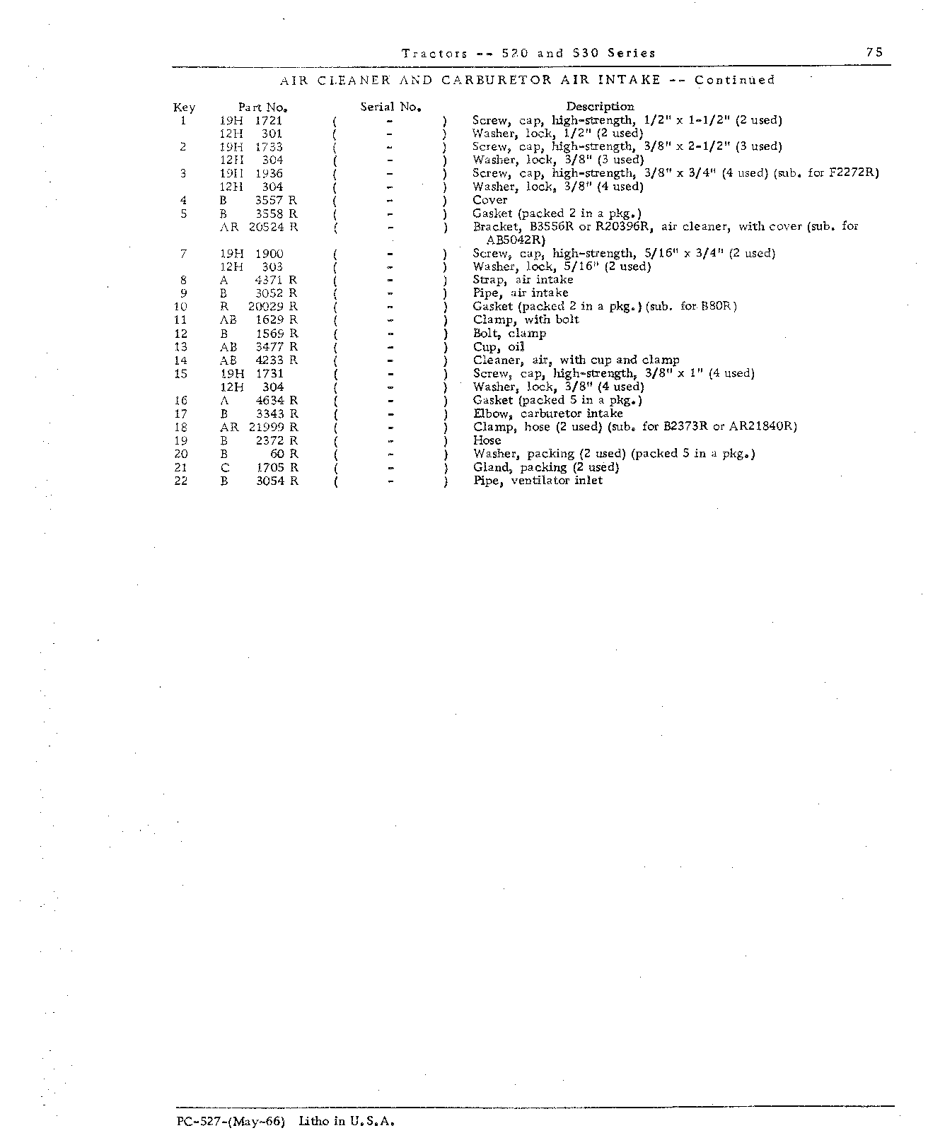 Air cleaner (Continued)
