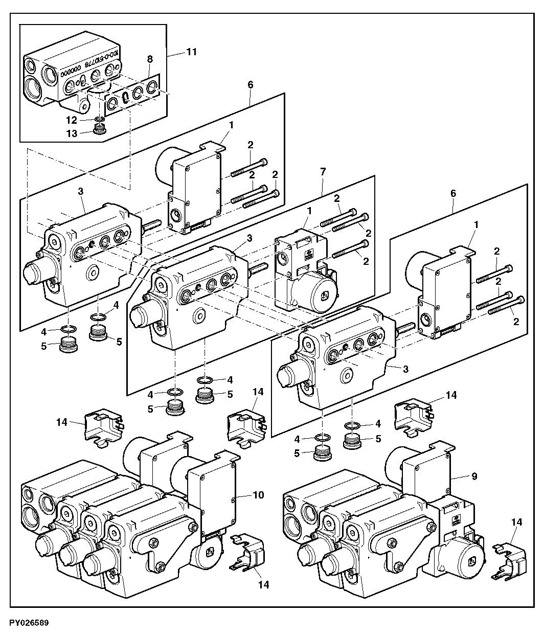 ELECTRONICALLY OPERATED CONTROL VALVE (E-ICV), R.H. / CENTER CAB