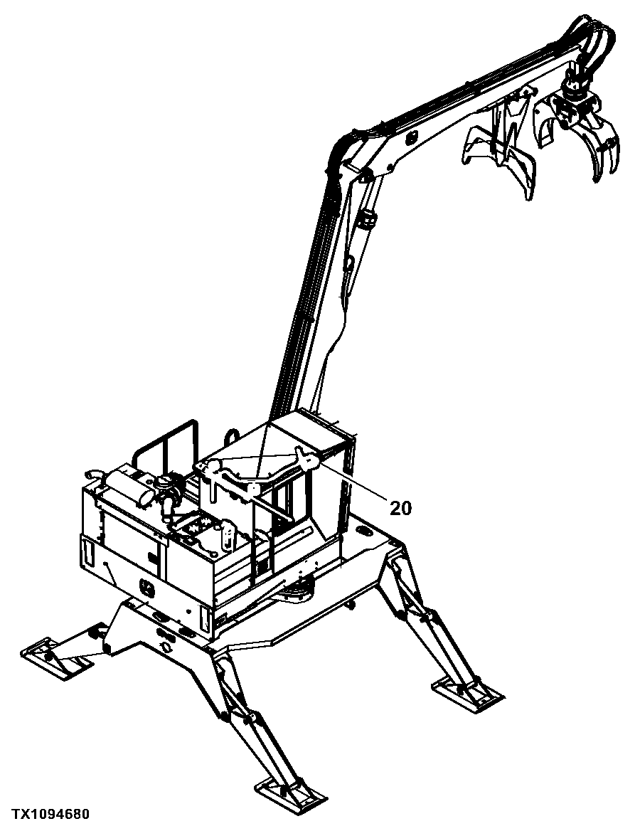 437D Knuckleboom Log Loader (PIN: 1T0437DX_ _C182218- )