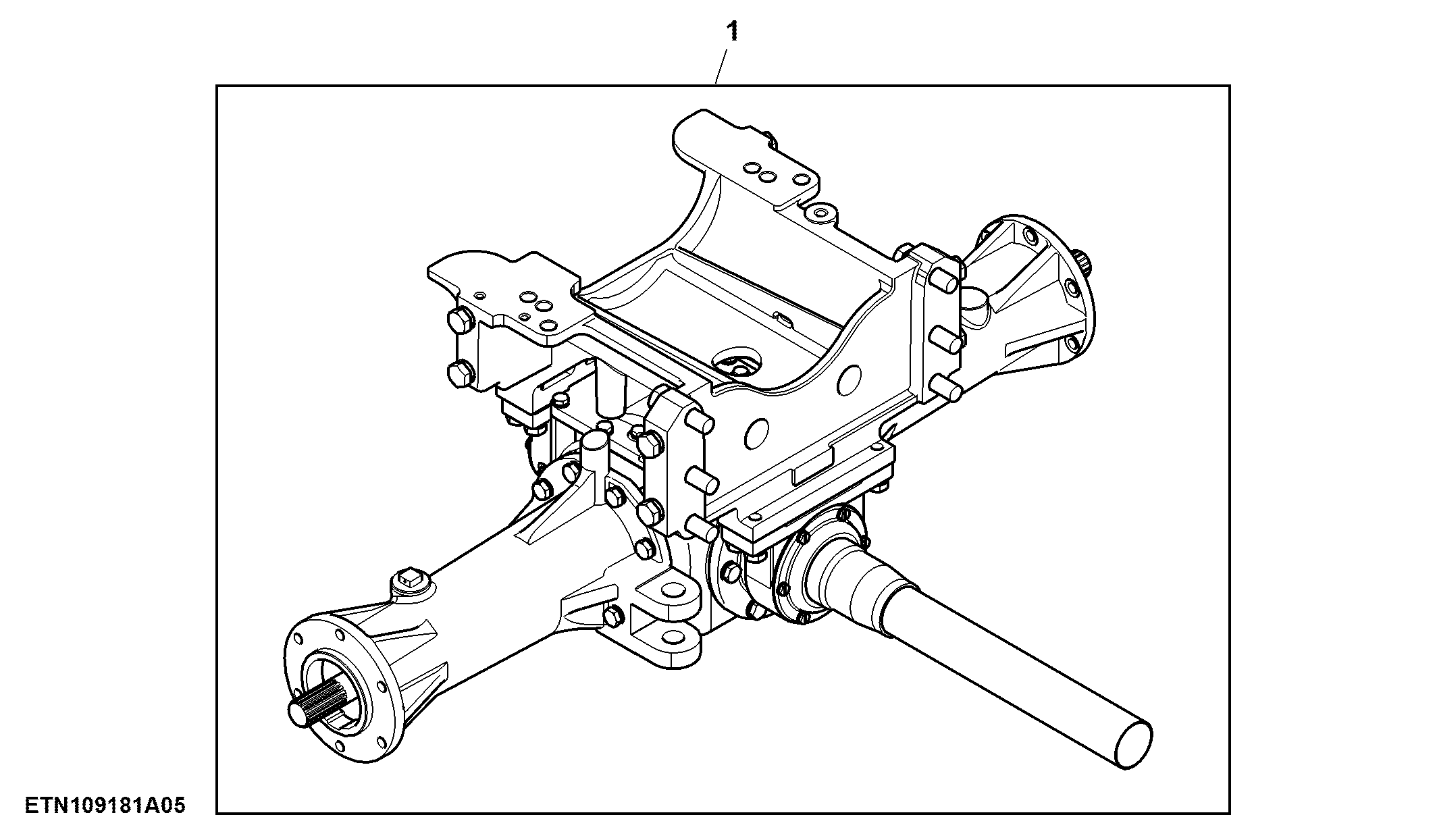 Front Axle Drive, 1300 mm, Optional ( - 500001)