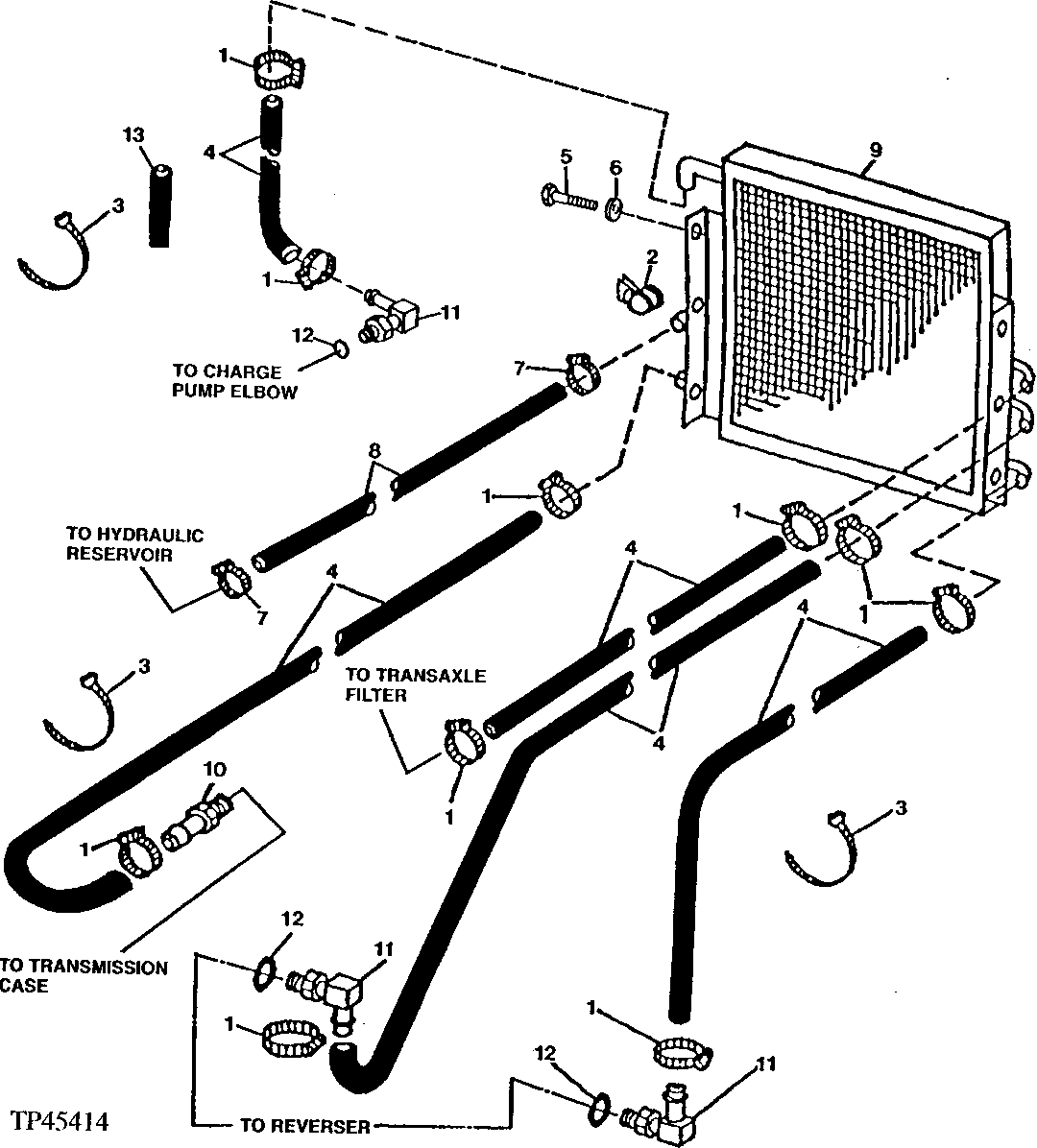 Hydraulic Oil Cooler and Hoses (796855 - 801199)