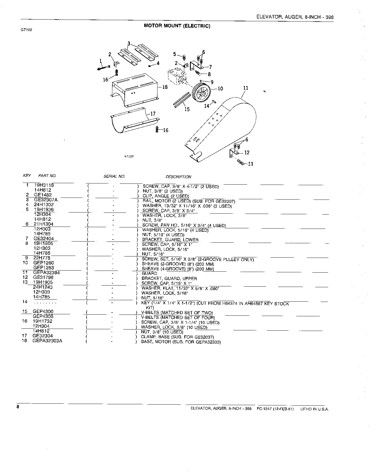 MOTOR MOUNT (ELECTRIC)