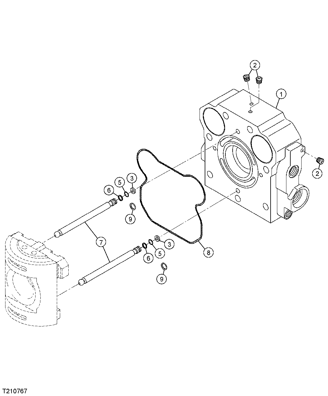 HYDROSTATIC PUMP SWASH PLATE CONNECTING RODS AND MANIFOLD