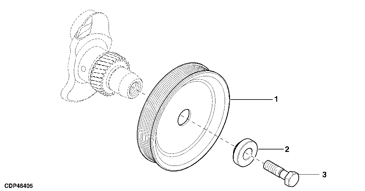 Crankshaft Pulley, W/O Front PTO
