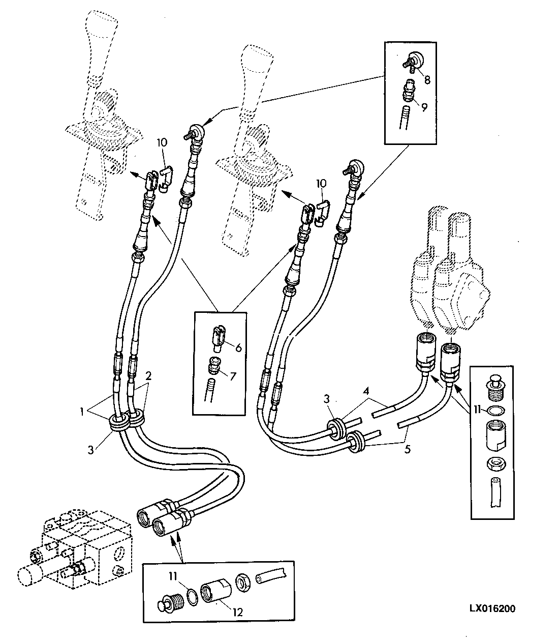 BOWDEN CABLES FOR SWING-AWAY MULTIFUNCTION LEVER
