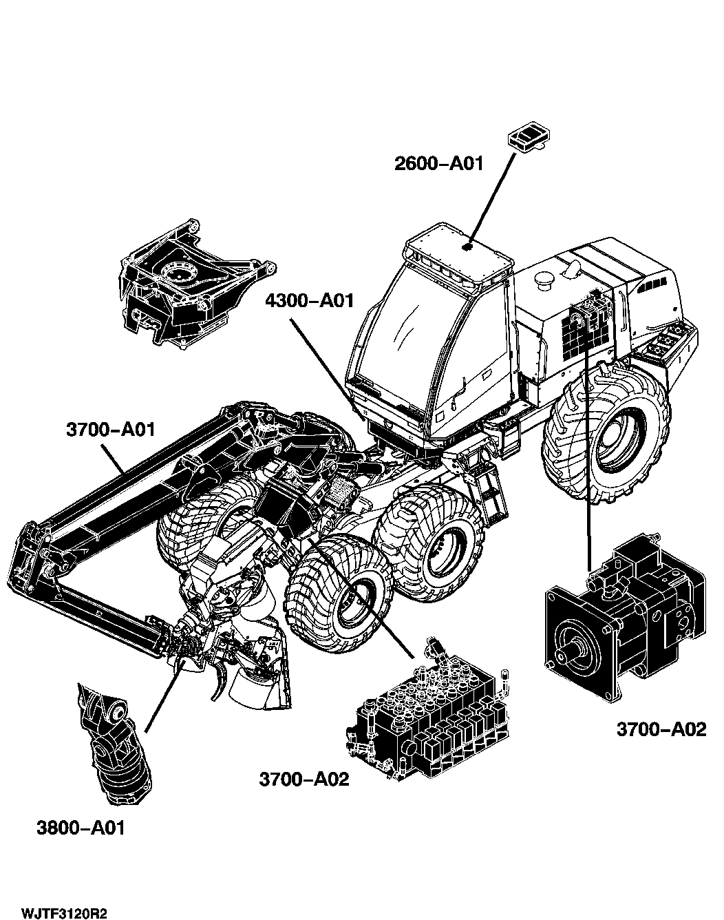 1470D Wheeled Harvester (S.N. 001001-), Tier 3, Engine 6090HTJ05
