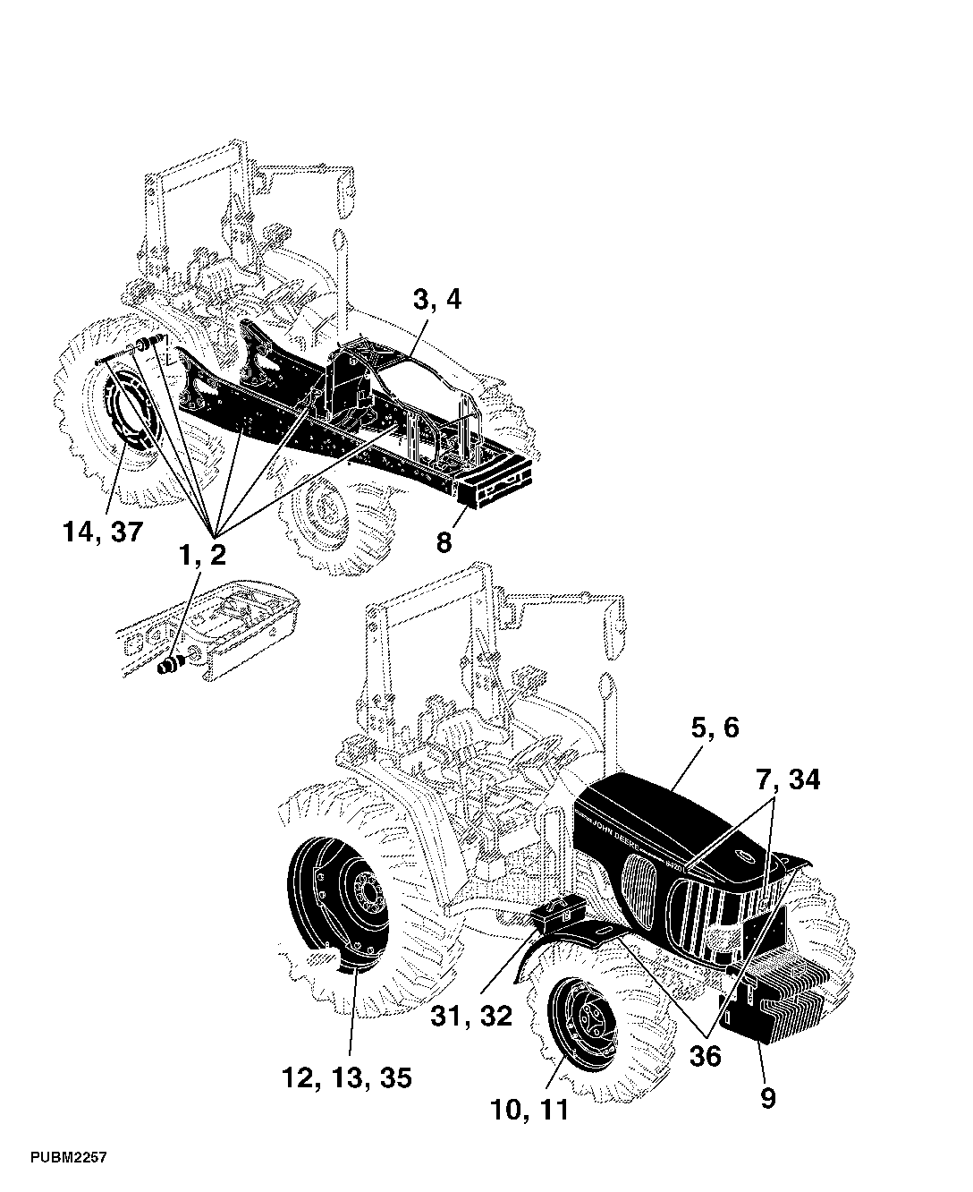80 FRAME, FRONT AXLES, SHEETS, MISCELLANEOUS
