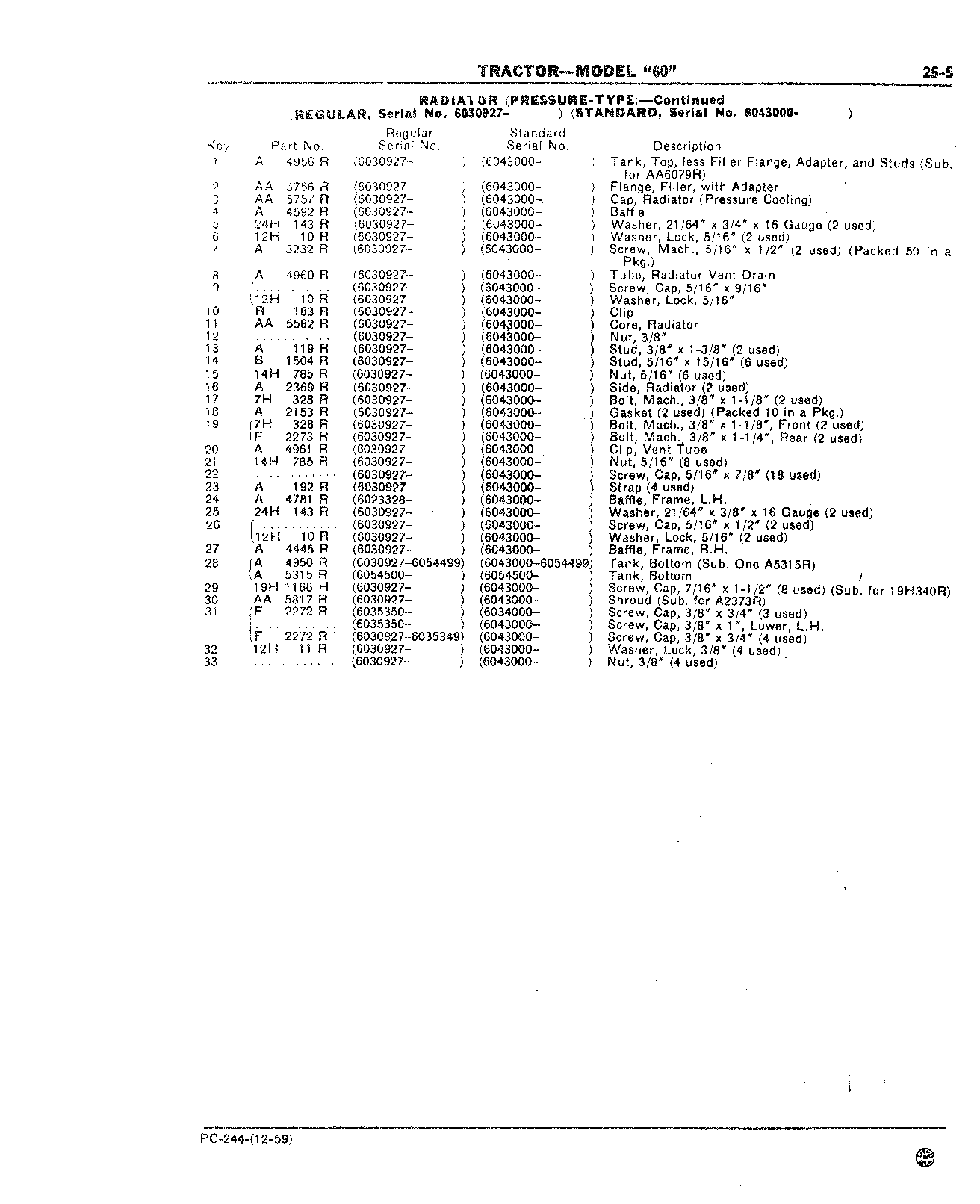 Section 25-Cooling System (Continued)