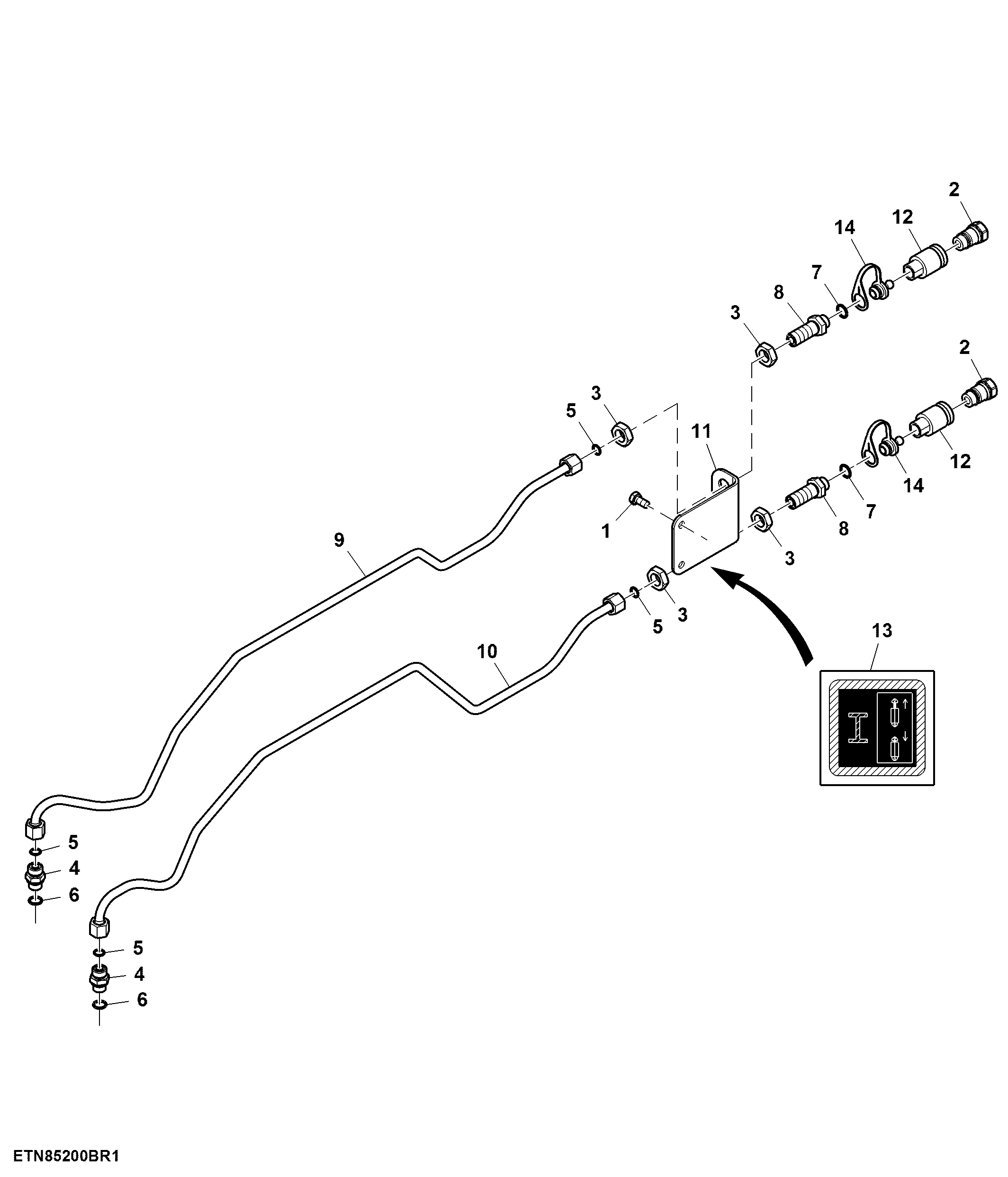 Quick Coupler, Single SCV, Downforce Cylinder