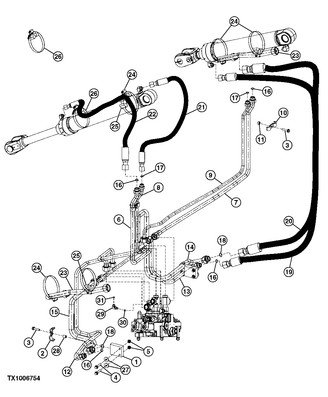 Boom and Bucket Cylinder Hydraulics (For Use With Tool Carrier or Log Loader)