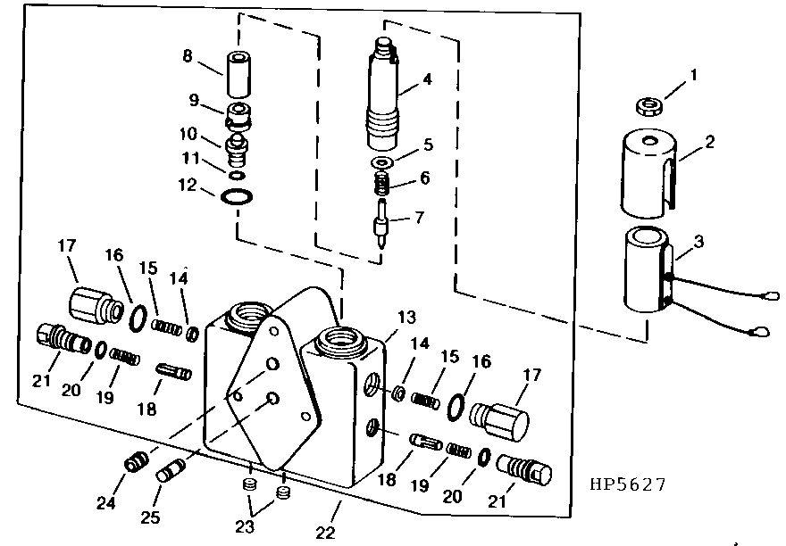 SOLENOID CONTROL VALVE FOR REEL FORE / AFT AND AUGER SWING (650101 - )