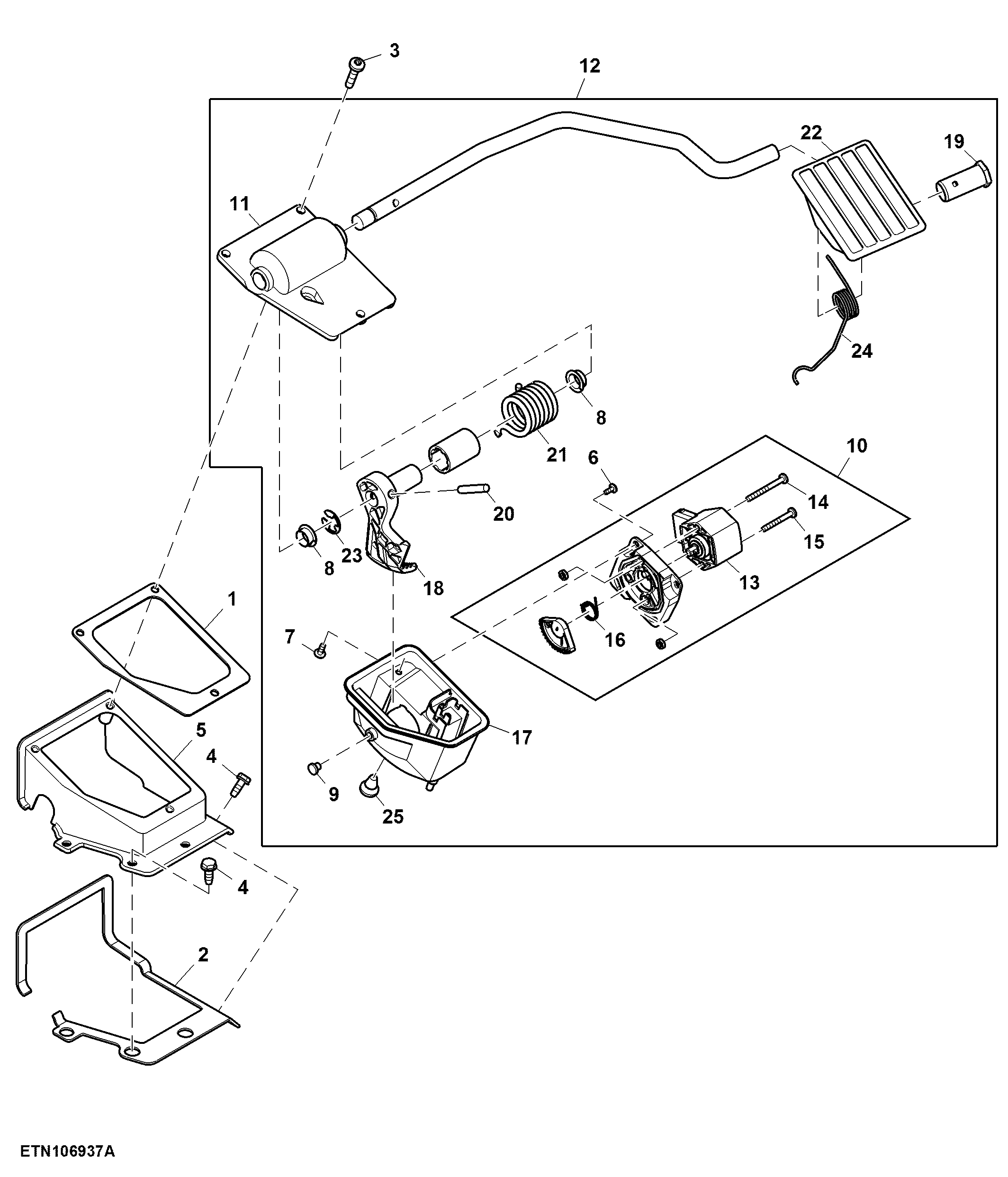 Accelerator Pedal, W/ Electronic Speed Control, W/ CommandQuad™ Transmission, Standard Cab