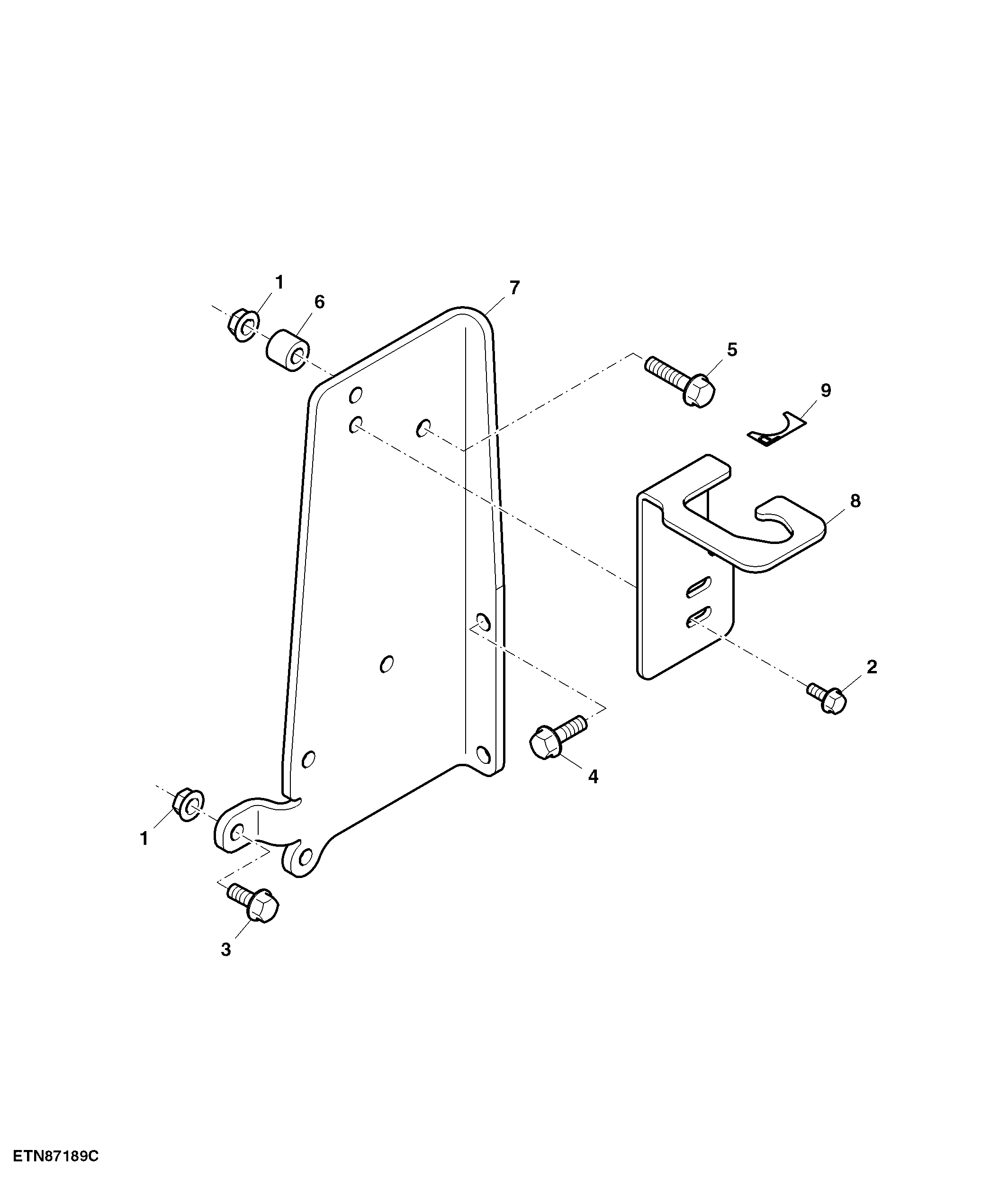 Bracket, W/O Mid SCV, Open Operator Station