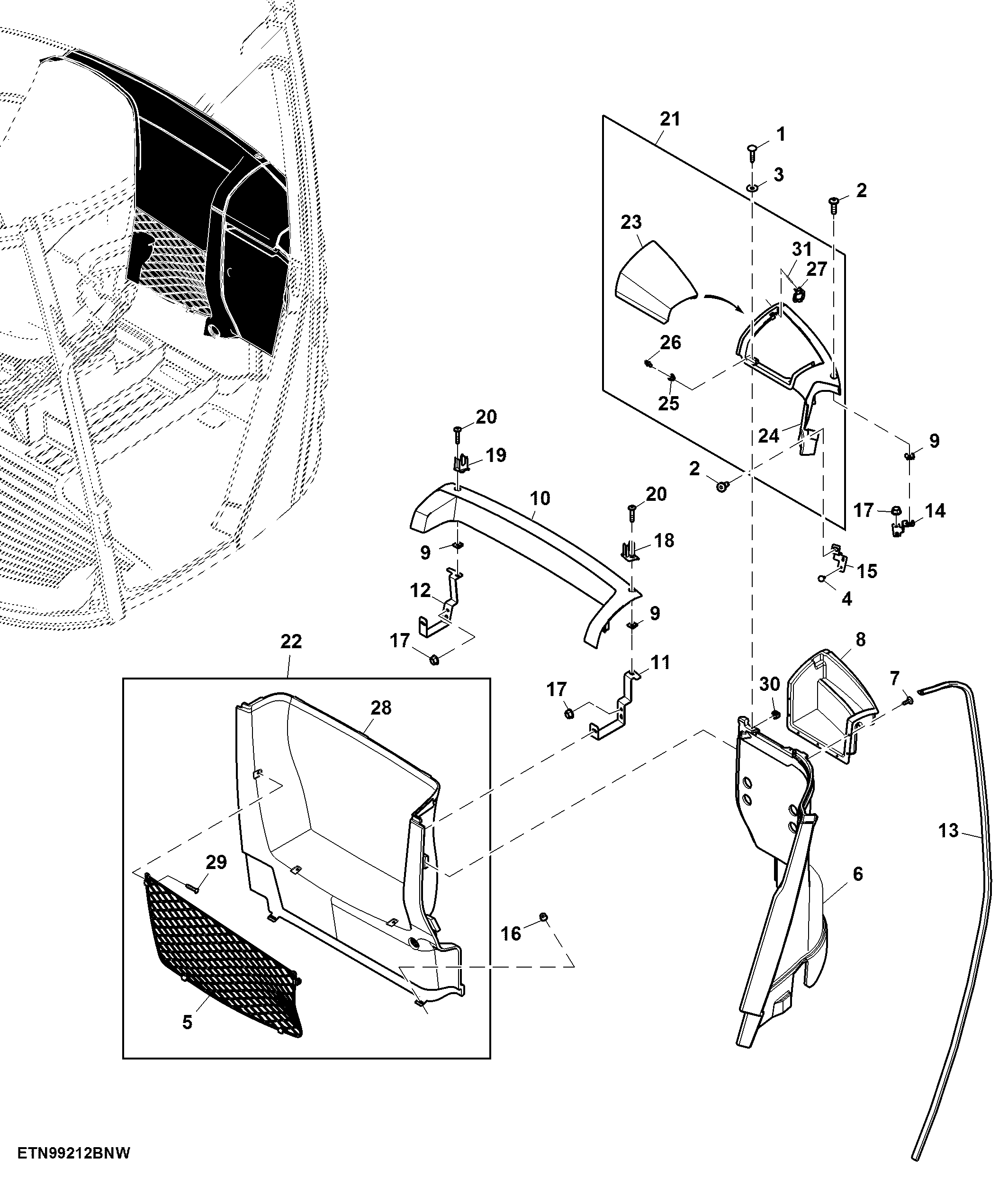 Acoustical Upholstery, Lower Left Half and Center