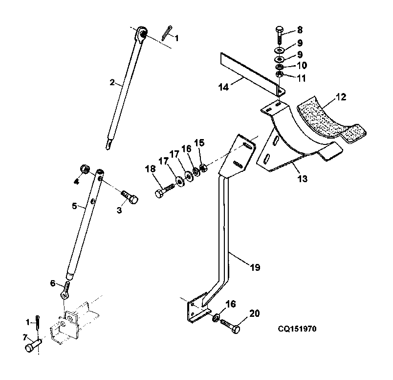 UNLOADING AUGER - LOWER SUPPORT AND SUPPORT