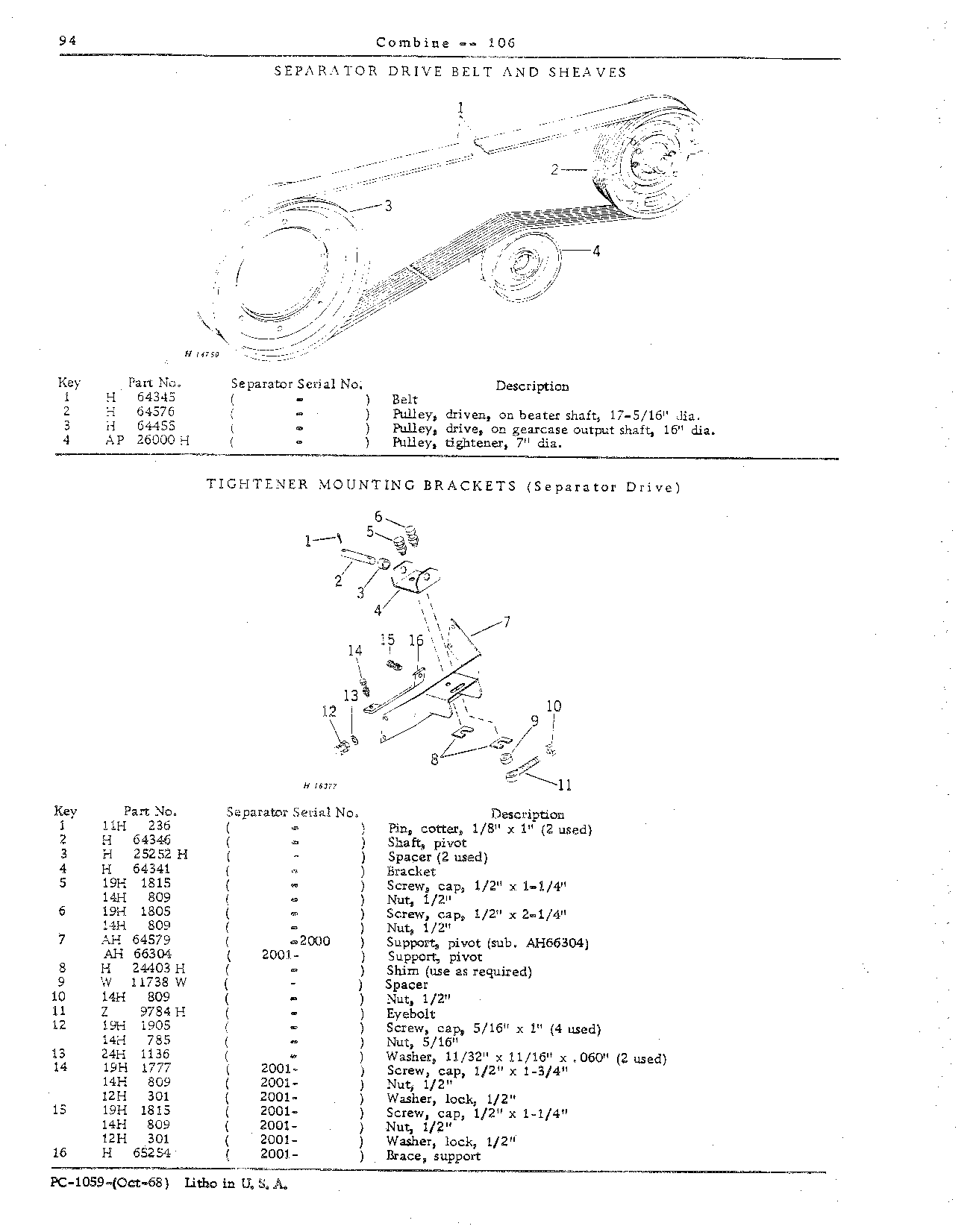 Drives and Separator Shields (Continued)