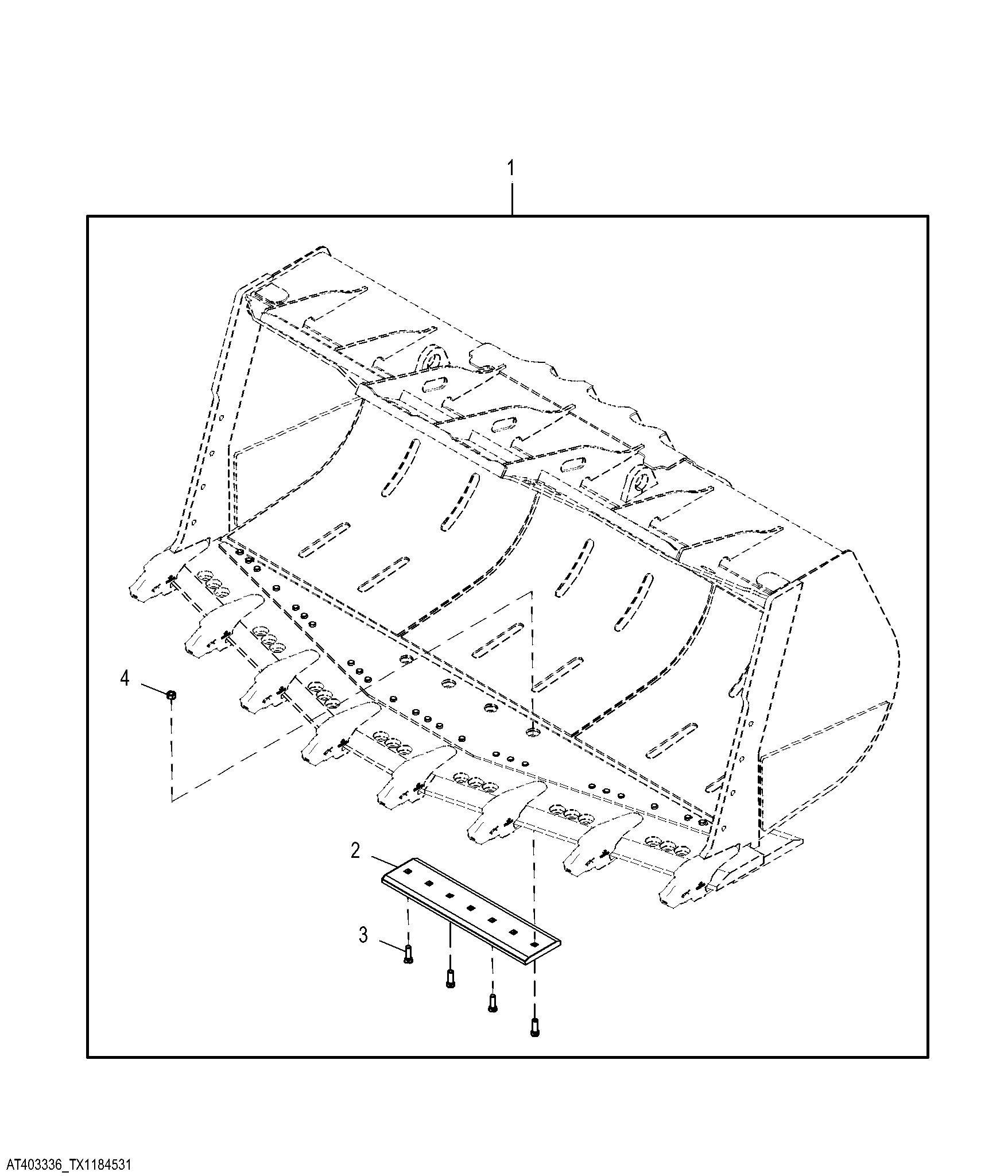 Bolt-On Skid Plate for Spade Nose Cutting Edge