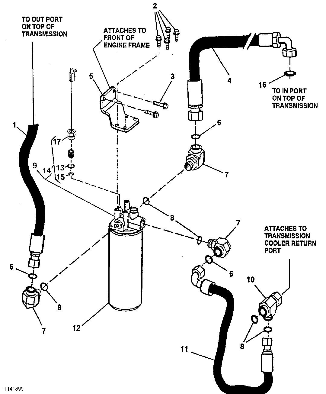 TRANSMISSION OIL FILTER AND HOSES (579465 - )