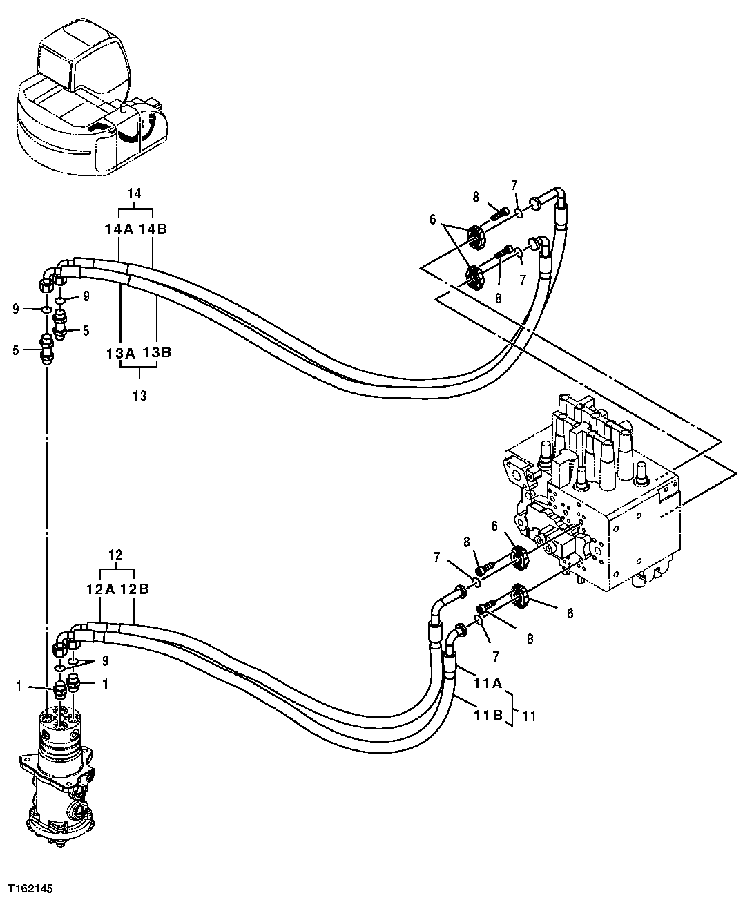 MAIN HYDRAULIC LINES (CONTROL VALVE TO ROTARY MANIFOLD)