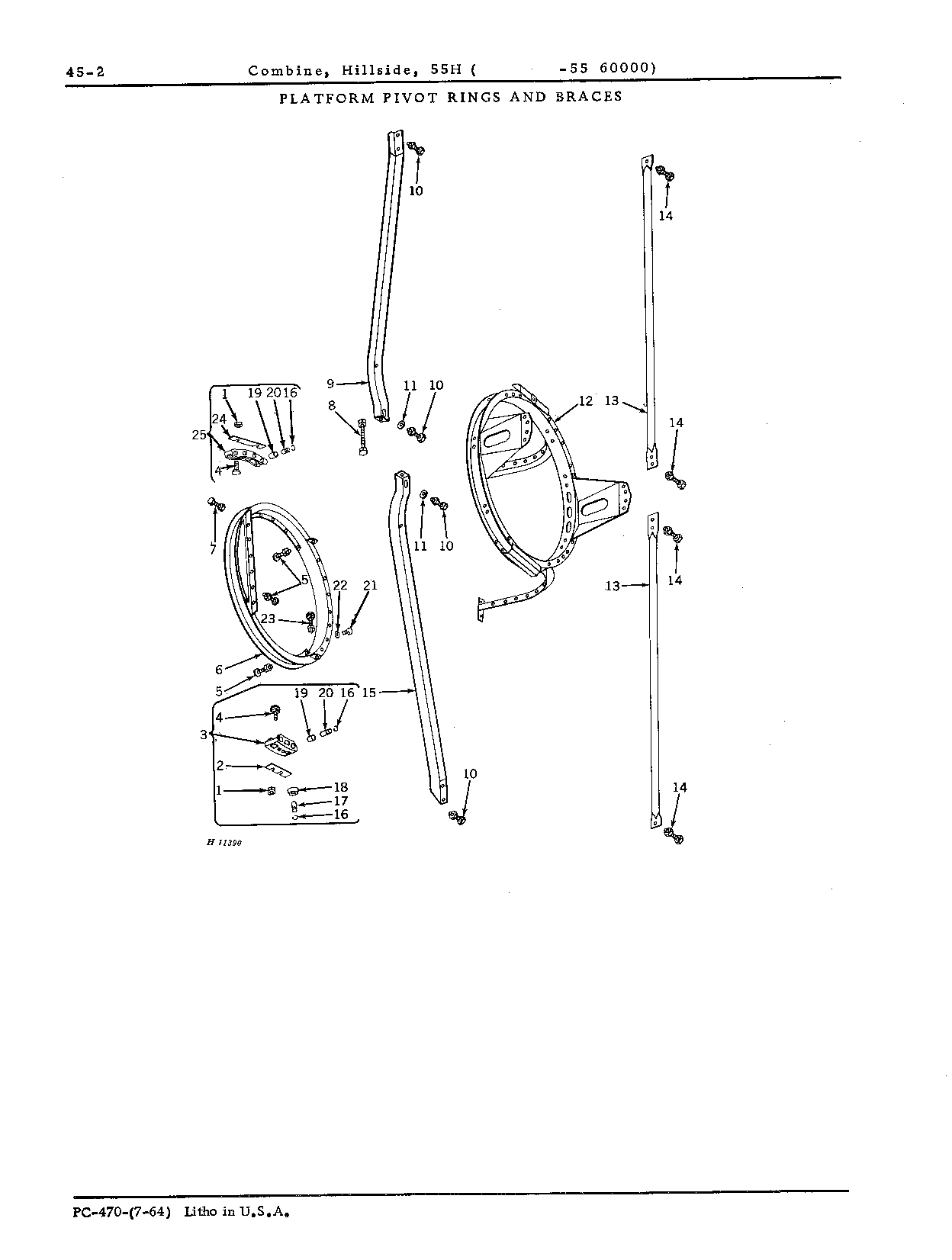 Pivot rings and braces, platform