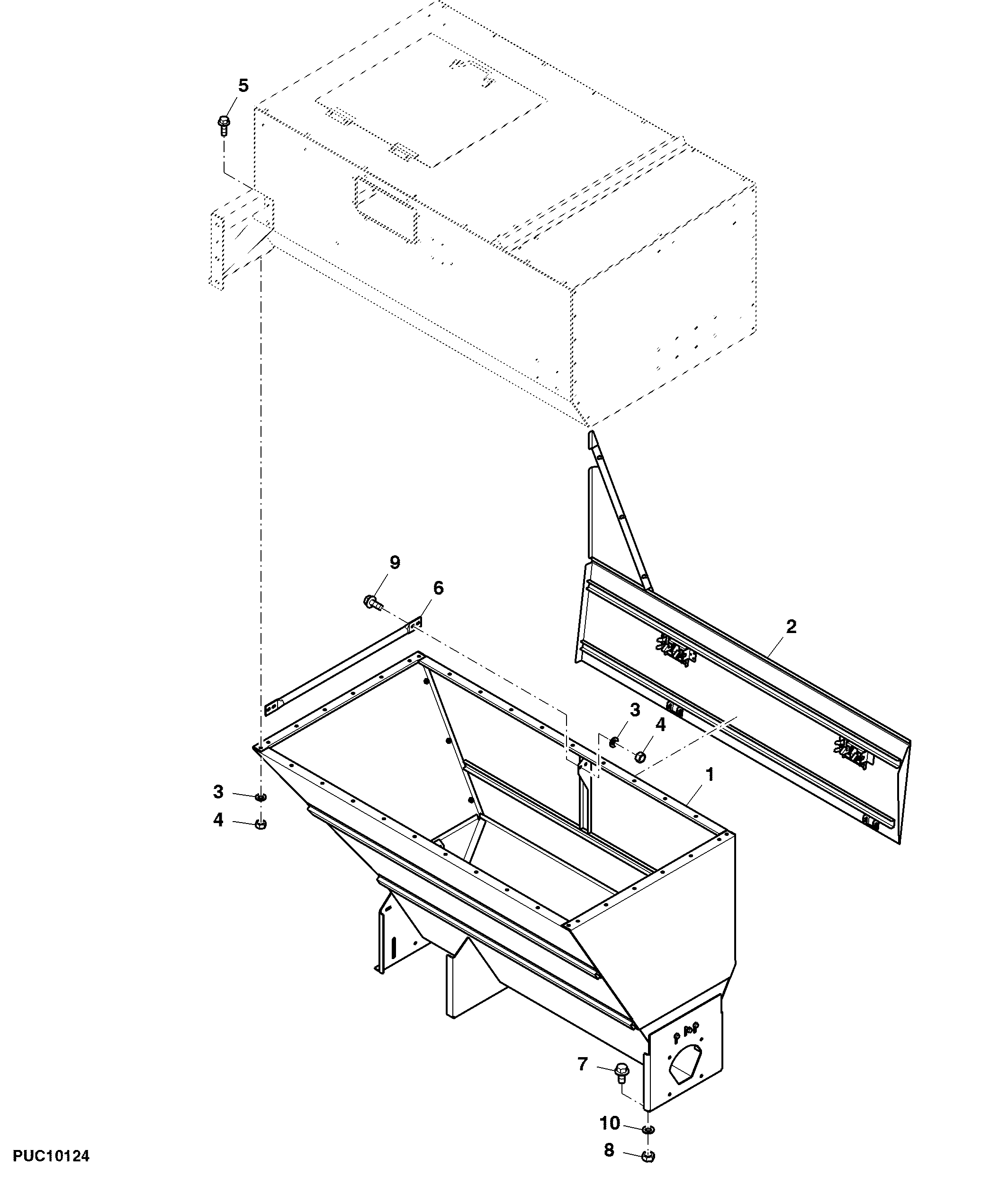 Grain Tank, Lower Part, Vertical Unloading Auger Version