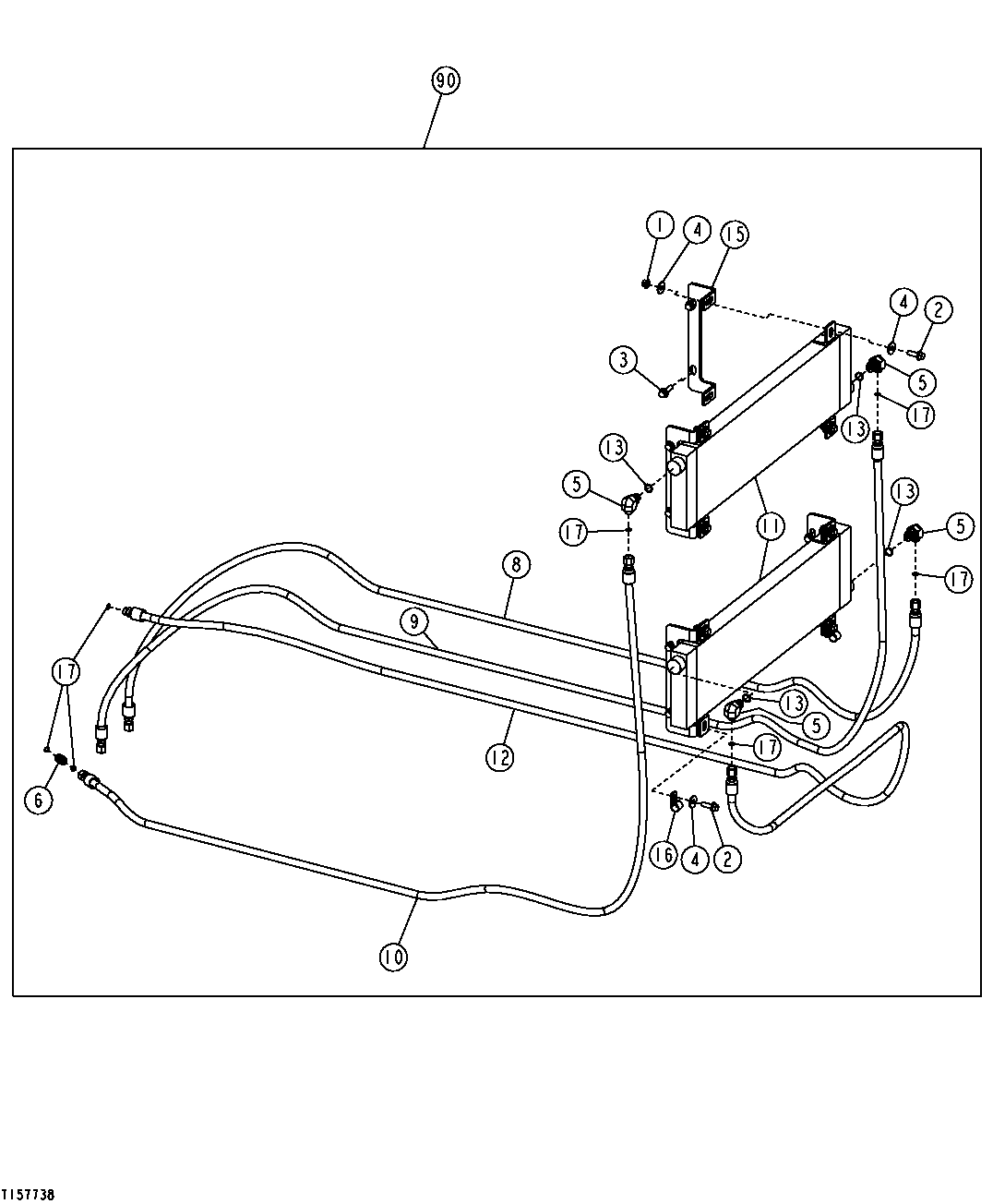 AXLE COOLER, HOSES AND FITTINGS (585740 - )