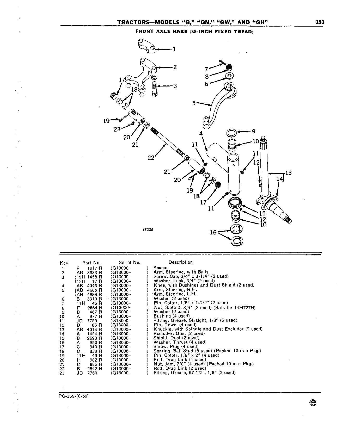 Front Axle Knee (38" Fixed Tread)