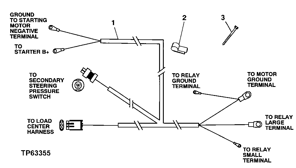 SECONDARY STEERING WIRE HARNESS (TC) (SN 580171- )