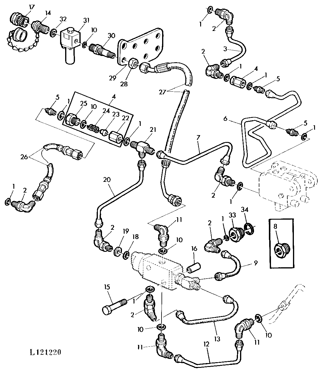 HYDR. TRAILER BRAKE WITH MANUAL OR POWER STEERING (OLD TYPE)