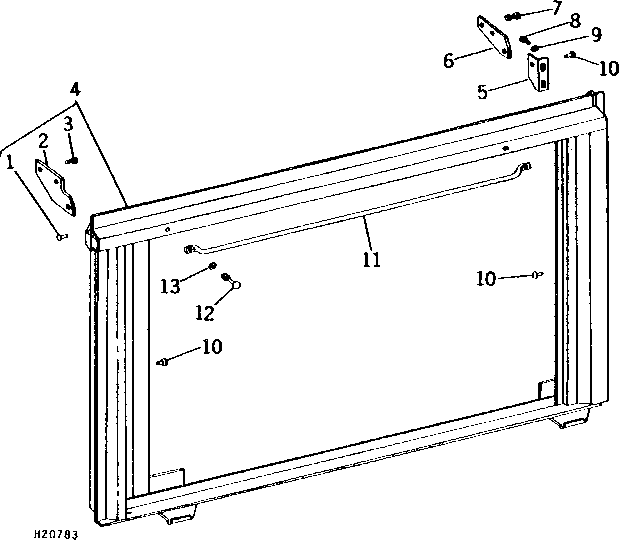 ENGINE COMPARTMENT MIDDLE DOOR FRAME (2352 - 100000)