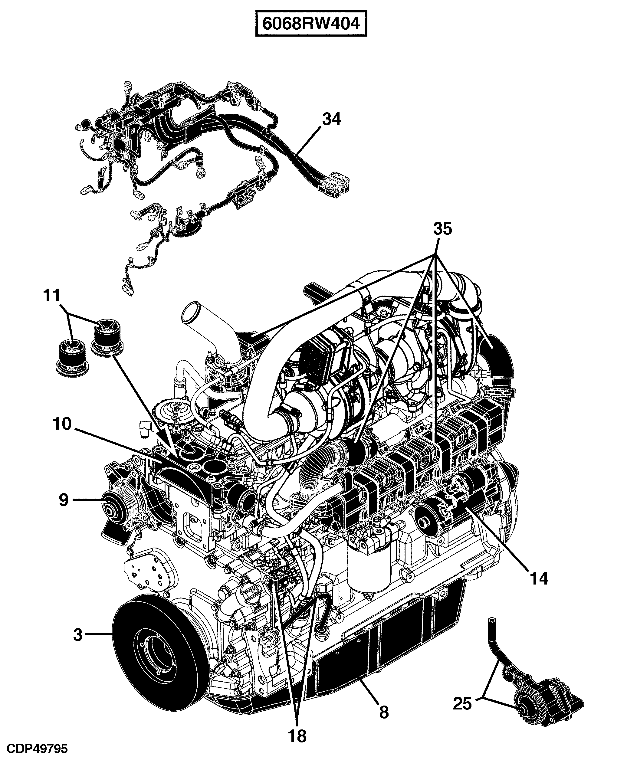 20 Engine 6068RW404-RE542841-RE572125-ETN80286-ETN80287-ETN80288-ETN80289-ETN80290-ETN80291-ETN80292-ETN120541-ETN120544-ETN120545-ETN120547-ETN118828